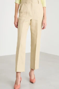 Pantalone cropped - Beige