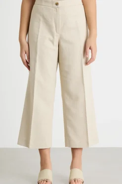 Pantalone cropped - Beige