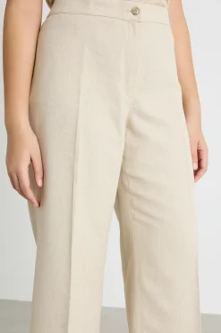Pantalone cropped - Beige