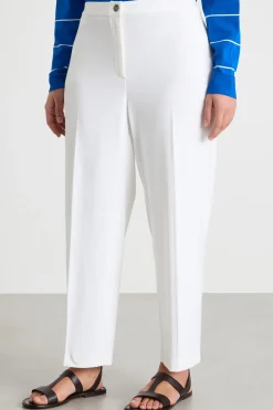 Pantalone cropped in jersey - Bianco