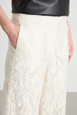 Pantalone culotte in macramè - Bianco