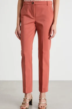 Pantalone dritto con tasche - Arancione