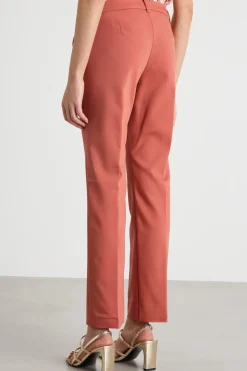 Pantalone dritto con tasche - Arancione