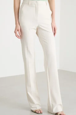 Pantalone dritto con tasche - Avorio