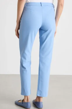 Pantalone dritto con tasche - Azzurro
