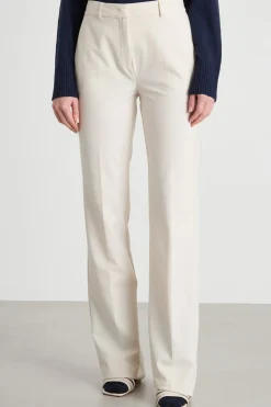 Pantalone dritto con tasche - Bianco