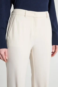 Pantalone dritto con tasche - Bianco