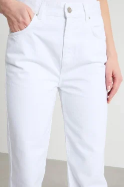 Pantalone dritto con tasche - Bianco