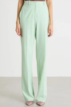 Pantalone dritto con tasche - Verde