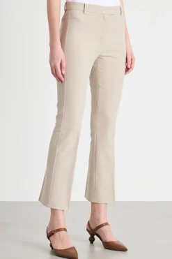 Pantalone dritto cropped - Beige