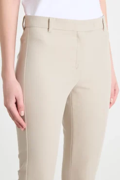 Pantalone dritto cropped - Beige