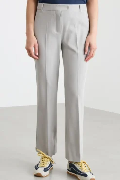 Pantalone dritto cropped - Grigio