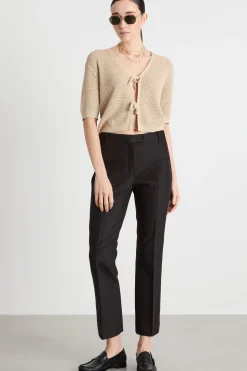 Pantalone dritto cropped - Nero