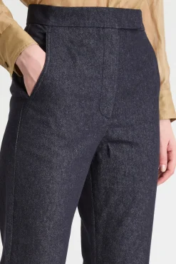 Pantalone dritto effetto jeans - Blu