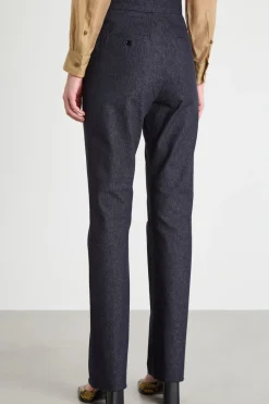 Pantalone dritto effetto jeans - Blu