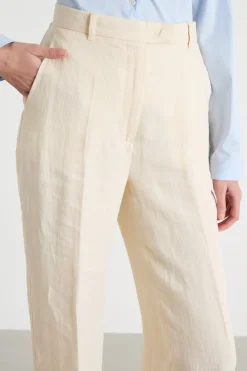 Pantalone dritto in batavia - Beige