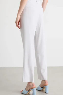 Pantalone dritto in cady - Bianco