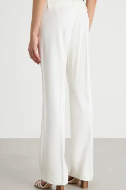 Pantalone dritto in jersey - Bianco