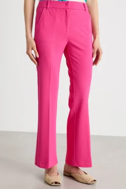 Pantalone dritto in jersey - Fuxia