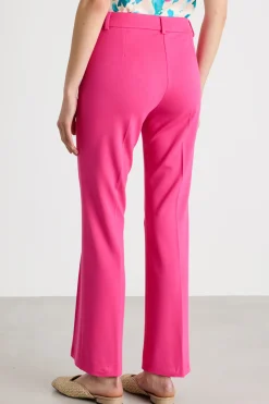 Pantalone dritto in jersey - Fuxia