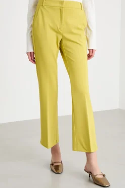 Pantalone dritto in jersey - Giallo
