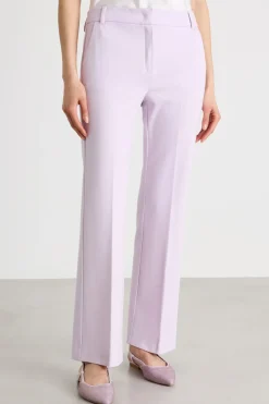 Pantalone dritto in jersey - Lilla