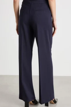 Pantalone dritto in jersey stretch - Nero