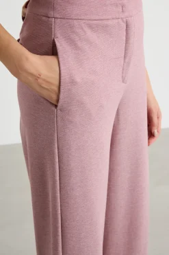 Pantalone dritto in jersey stretch - Rosa