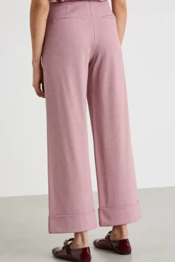 Pantalone dritto in jersey stretch - Rosa