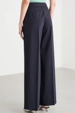 Pantalone dritto in jersey tecnico - Blu