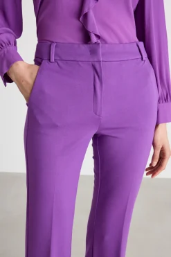 Pantalone dritto in jersey - Viola
