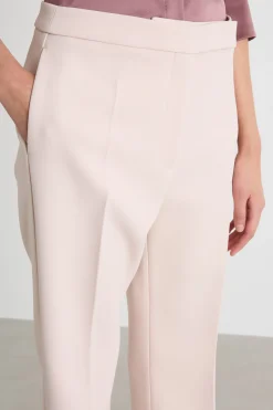 Pantalone dritto in sablé - Rosa