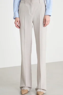Pantalone dritto in stuoia - Grigio