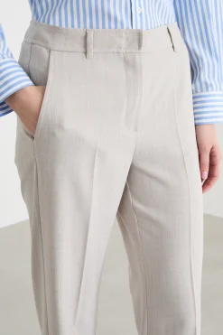 Pantalone dritto in stuoia - Grigio