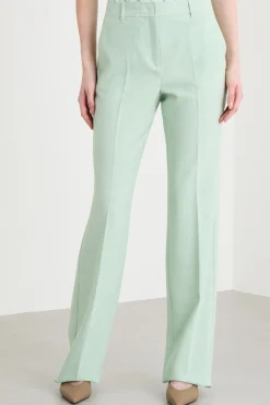 Pantalone dritto in stuoia - Verde