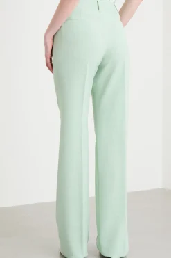 Pantalone dritto in stuoia - Verde