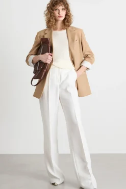 Pantalone dritto in twill - Bianco