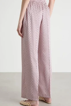 Pantalone dritto in twill - Rosa