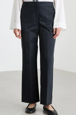 Pantalone dritto stretch - Blu