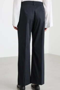 Pantalone dritto stretch - Blu
