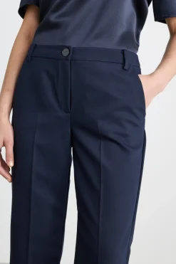 Pantalone dritto stretch - Blu