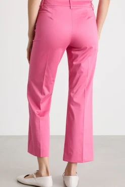 Pantalone dritto stretch - Rosa