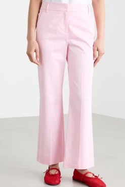 Pantalone dritto stretch - Rosa