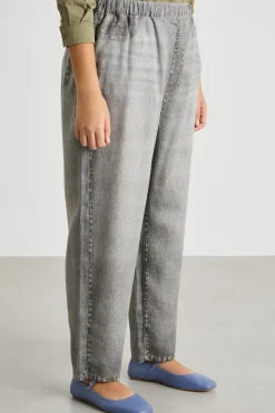 Pantalone effetto jeans - Grigio