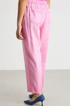 Pantalone effetto jeans - Rosa