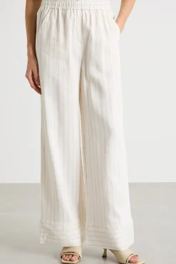 Pantalone fluido e ampio con tasche - Bianco