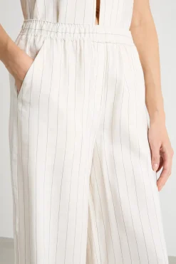 Pantalone fluido e ampio con tasche - Bianco