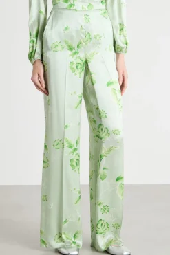 Pantalone fluido stampato - Verde