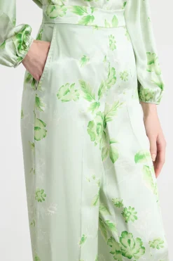 Pantalone fluido stampato - Verde