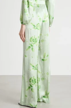 Pantalone fluido stampato - Verde